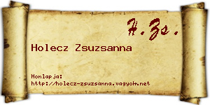 Holecz Zsuzsanna névjegykártya