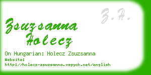 zsuzsanna holecz business card